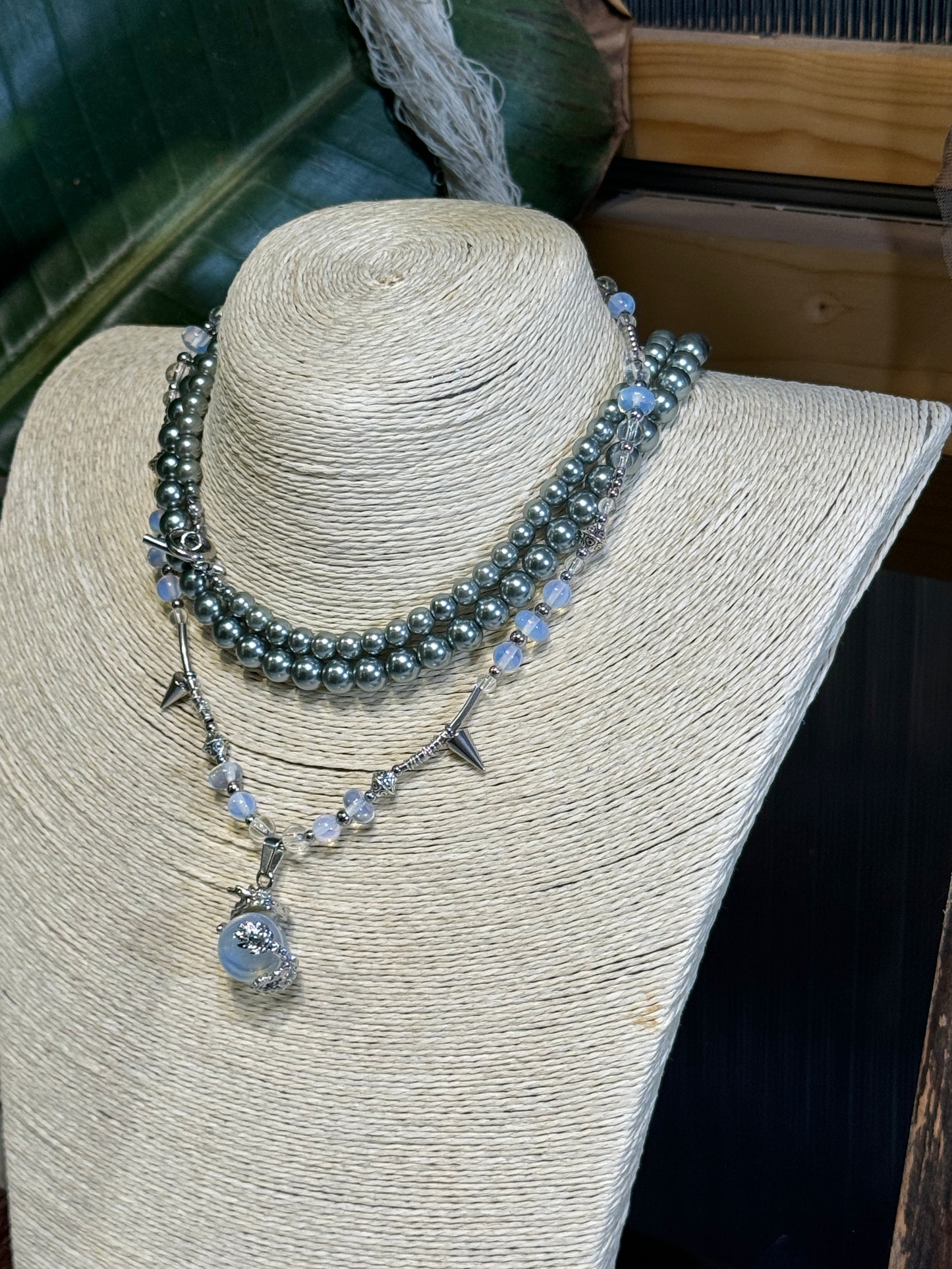 Silver Shell Pearl Necklace